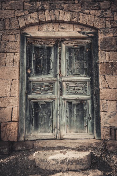 Free Explore the rustic charm of an ancient wooden door in the historical village of Gamsutl, Dagestan. Stock Photo