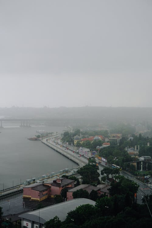 Cityscape in a Rainy Day