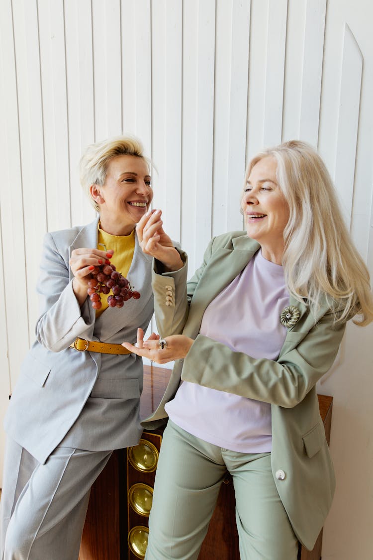 Close-Up Shot Of Women Laughing