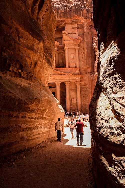 People Standing Around Petra