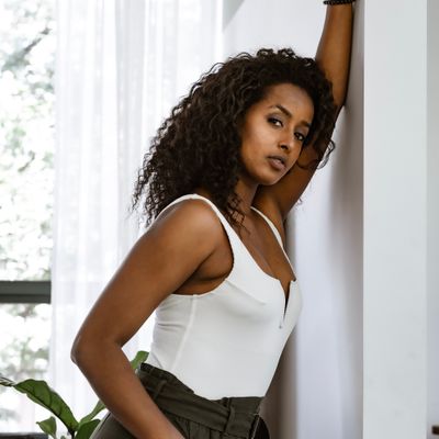 White Ribbed Tank Top