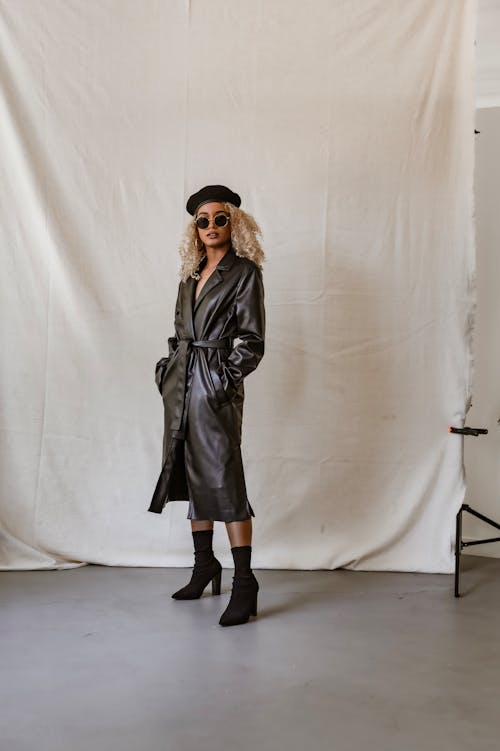 A Woman in a Leather Trench Coat