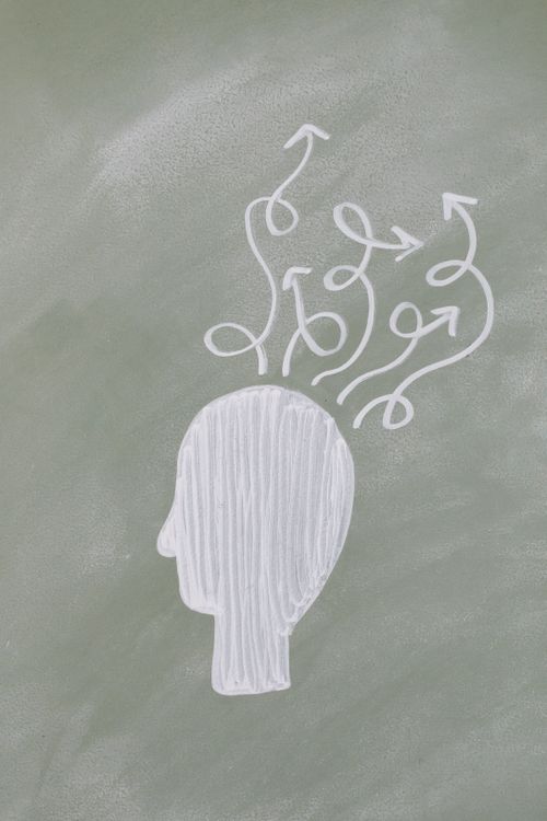 Free ADHD Drawing on Chalkboard Stock Photo