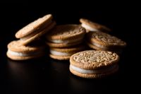 Stack of cream-filled sandwich biscuits — photo by Terrance Barksdale on Pexels