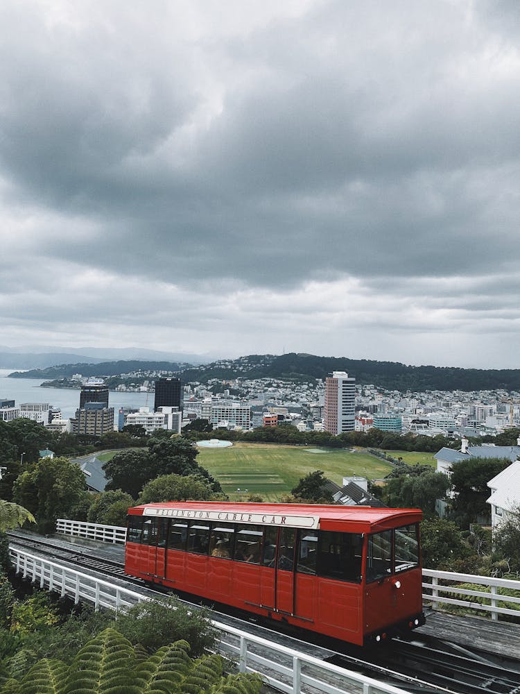 Wellington Cable Car In Wellington, New Zealand 