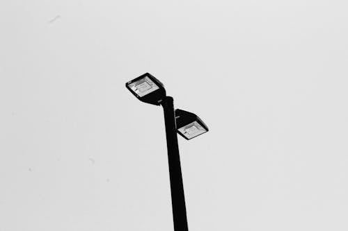 Street Lamp Under White Sky
