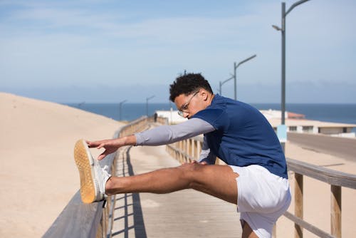 Man Doing a Stretching Exercise