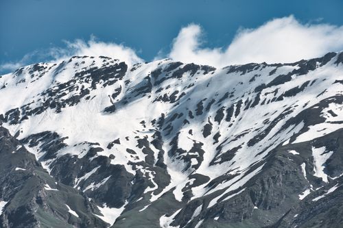 Free Stunning view of snow-capped mountains in Gandaki Province, Nepal. Stock Photo