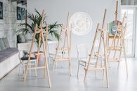 Chairs and Easels in a Art School