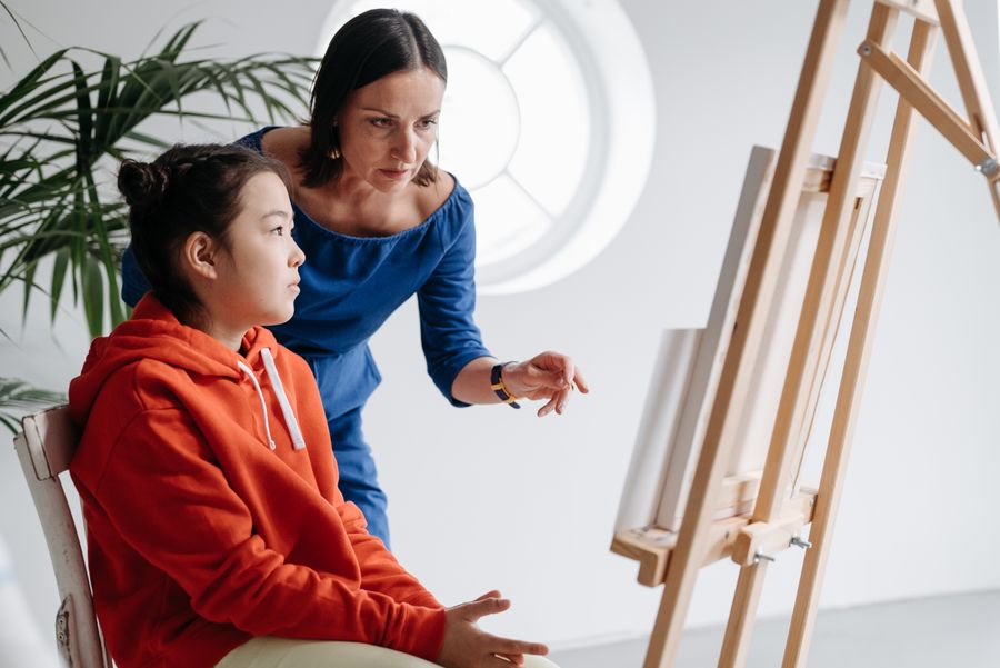 Mentor teaching student