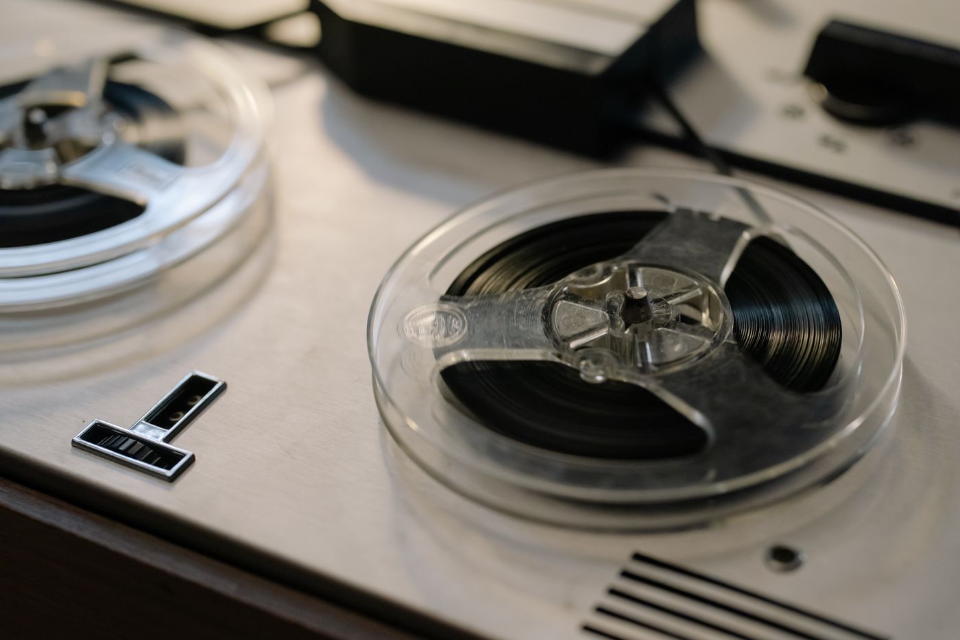 A reel to reel tape machine