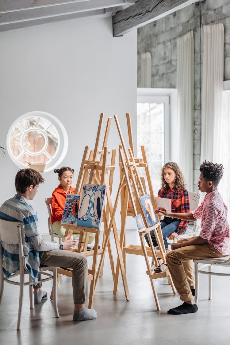 Students In An Art Class