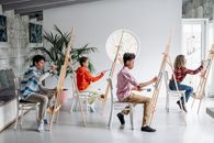 Kids Doing Painting Class