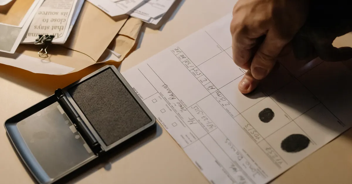 A lawyer reviewing case files and judgments at a desk in an Indian law office