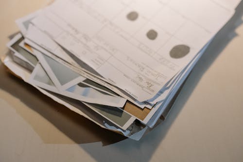 Free Close-up Photo of File of Papers Stock Photo
