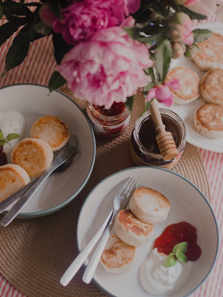 English Muffins On Plates