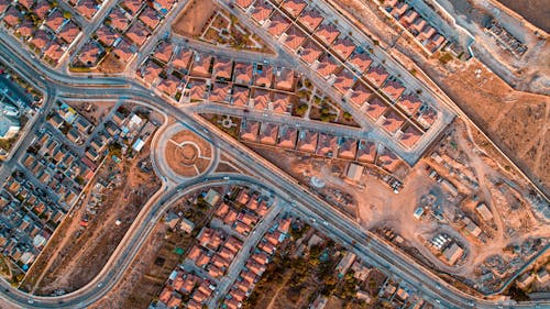 Free Aerial Photo of Houses Stock Photo