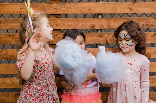 Kids Eating Cotton Candy