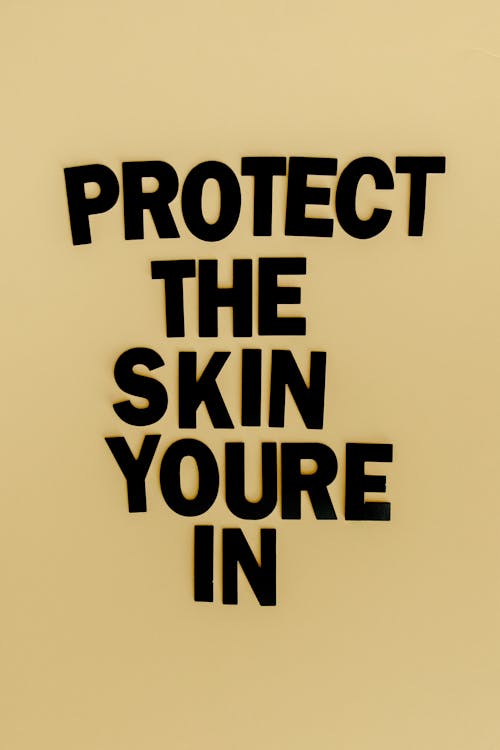 保護您的肌膚, 信, 口號 的 免費圖庫相片
