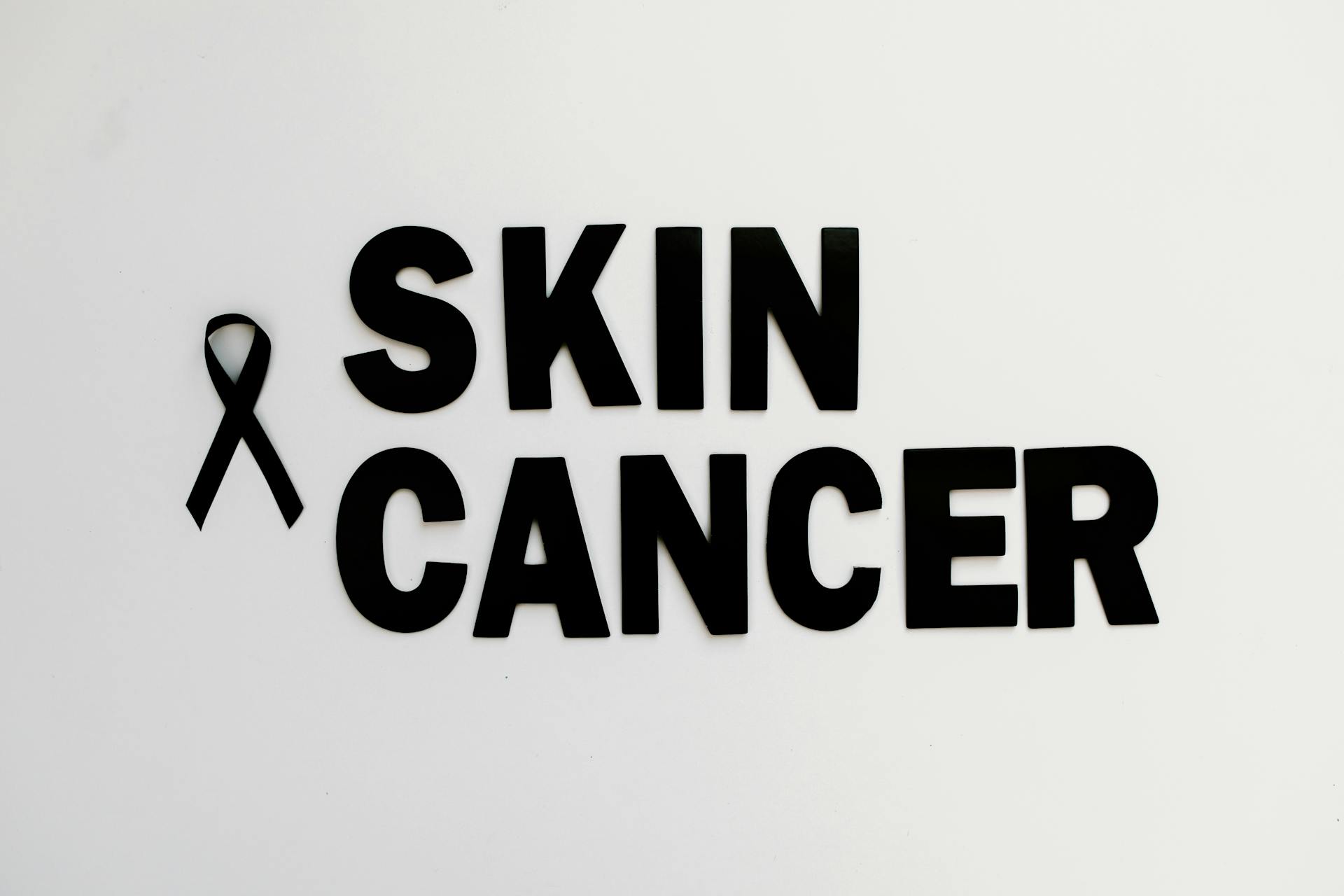 Text Saying "Skin Cancer" on White Background