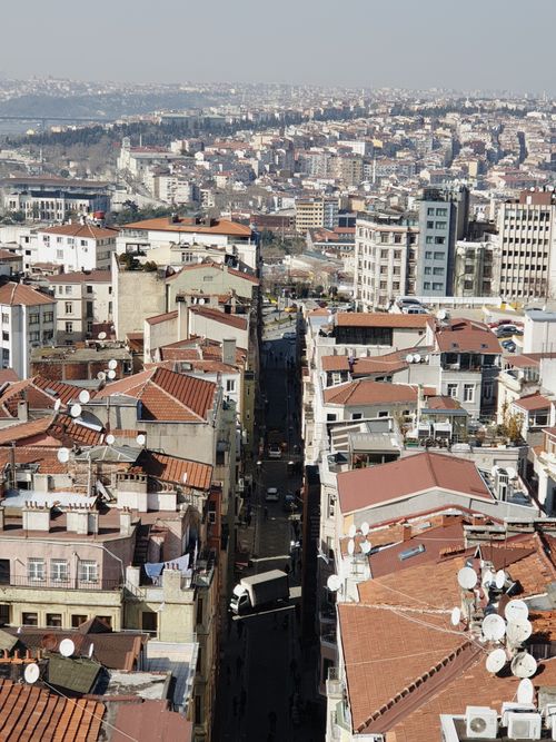 Free Stunning aerial shot of Istanbul with rooftops, cityscape, and skyline. Stock Photo