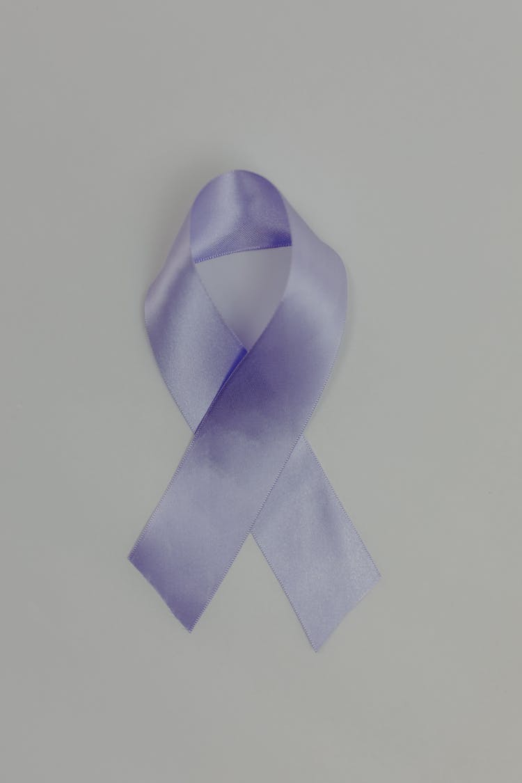 Close-Up Shot Of A Purple Ribbon