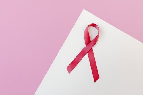 Close-Up Shot of a Pink Ribbon