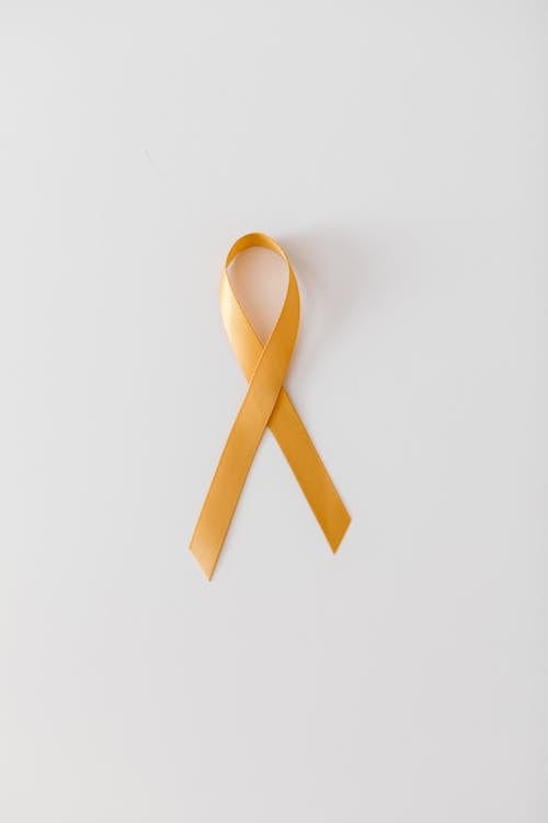 노란 리본, 수직 쐈어, 암 인식의 무료 스톡 사진