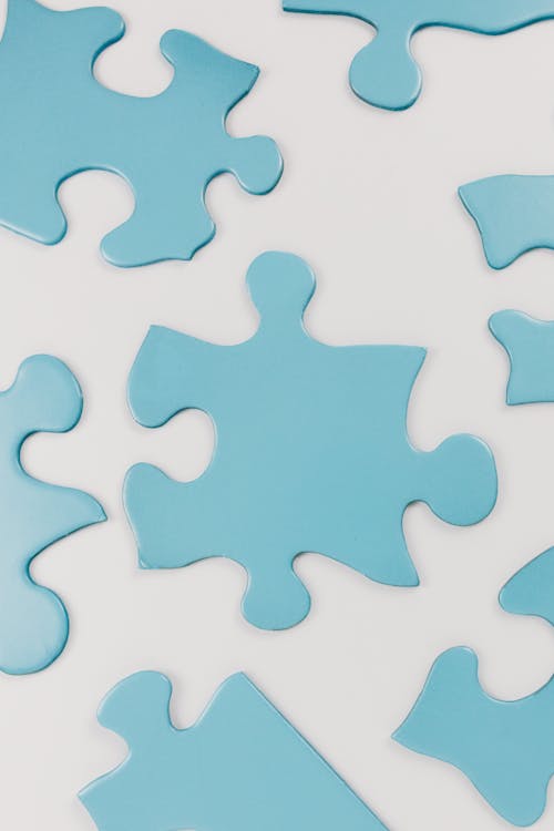 Close-Up Shot of Puzzle Pieces