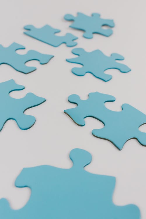 Close-Up Shot of Puzzle Pieces