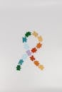 Puzzle Pieces on a White Surface