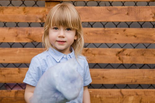 A Child Holding a Cotton Candy