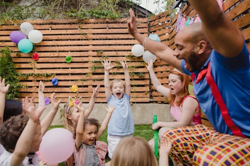 Free Happy Children on a Birthday Party  Stock Photo