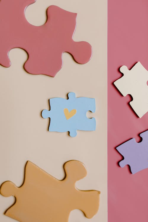 Free Colorful Puzzle Pieces Stock Photo