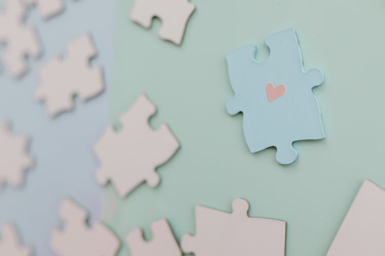 Blue And Pink Puzzle Pieces