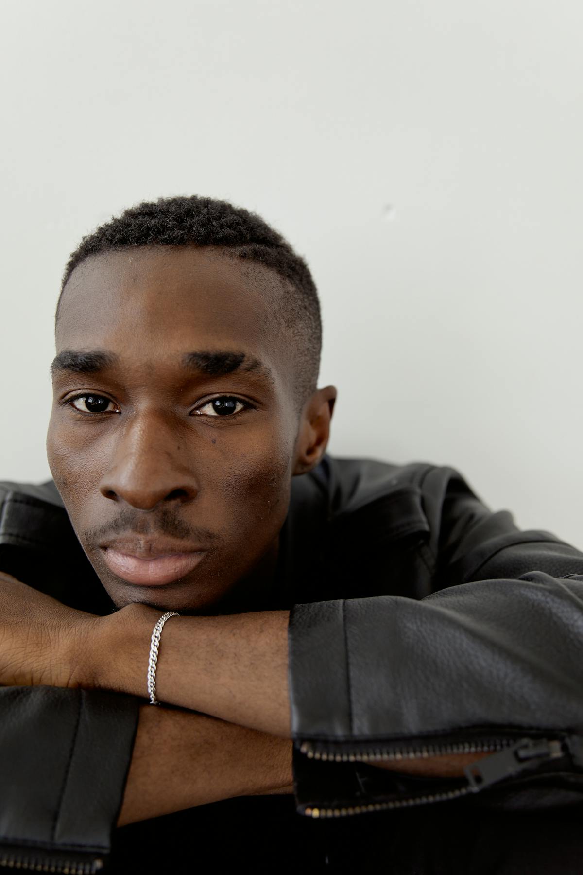 Digital female virtual influencer posing in neon-lit environment