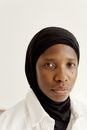 Close-up of Woman in Black Hijab