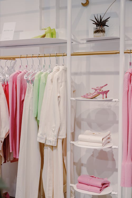 Free White and Pink Dress Shirts Stock Photo