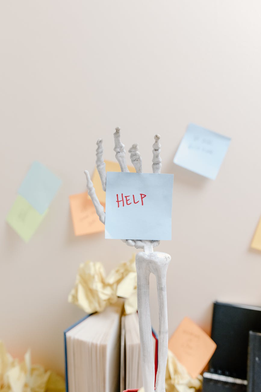 Sticky Note on a Skeleton
