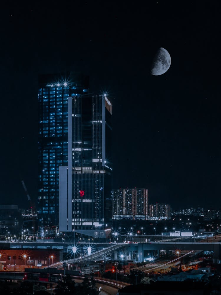 The City Skyline In Kuala Lumpur At Night
