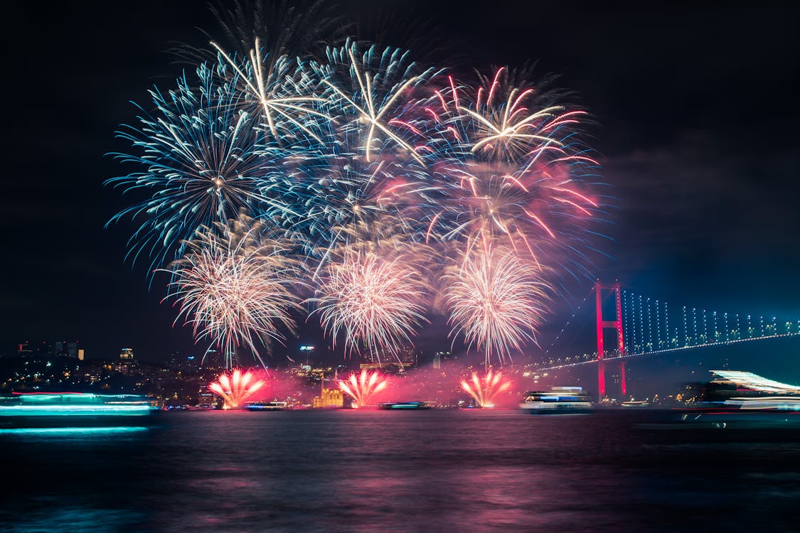 Fireworks Display over the Bay