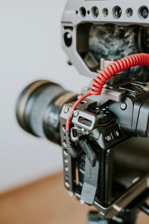 Black Digital Camera in Close-up Shot