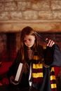 A Young Wizard with a Magic Wand