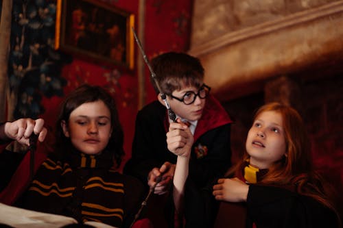 Children Wearing Harry Potter Costumes