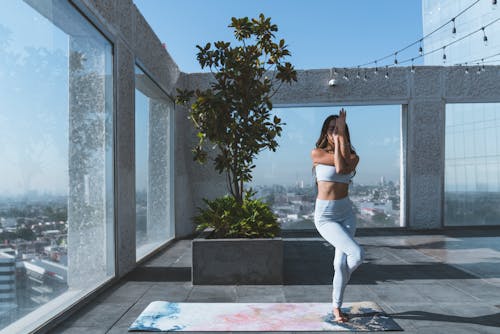 A Woman Doing Yoga Pose