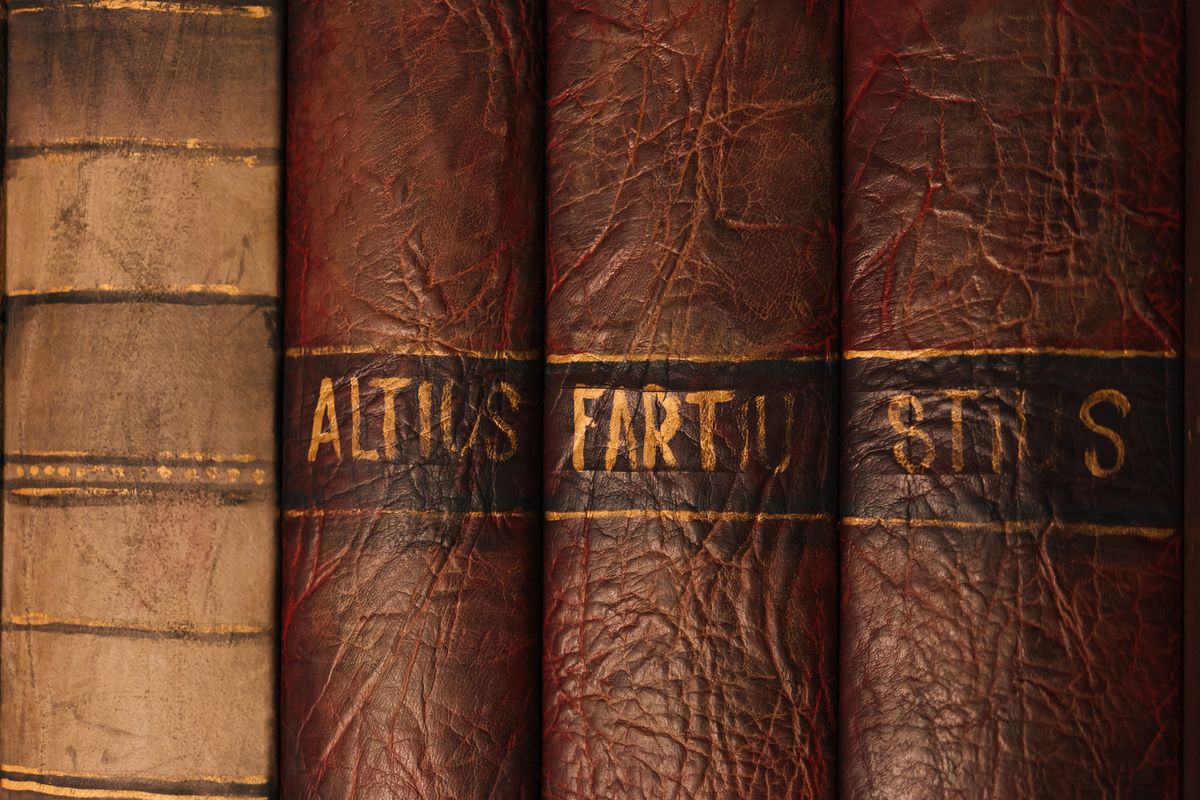 Antique book bindings