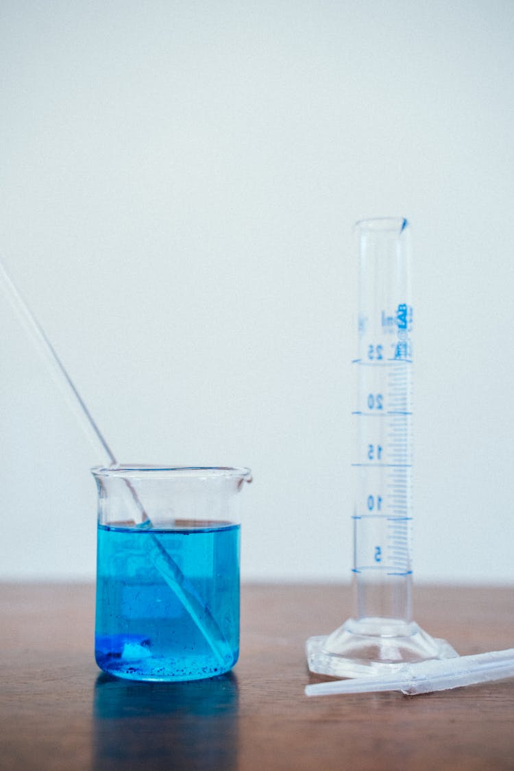 Beaker With Blue Liquid 