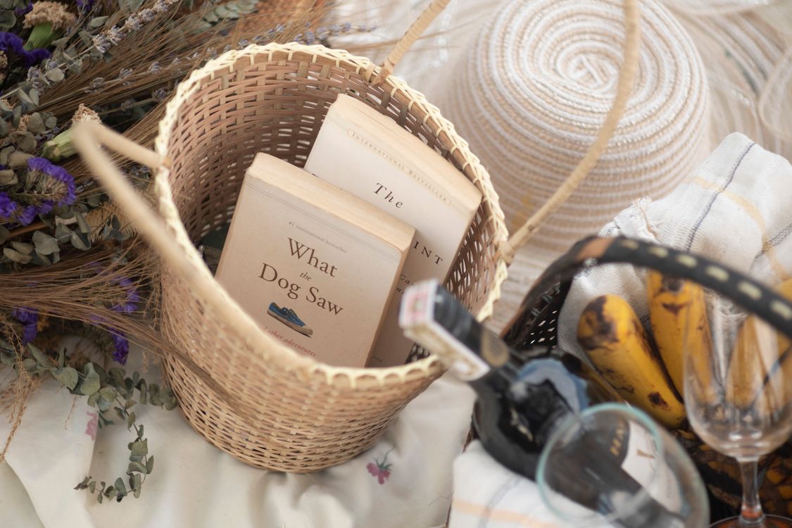 Books on a Basket · Free Stock Photo