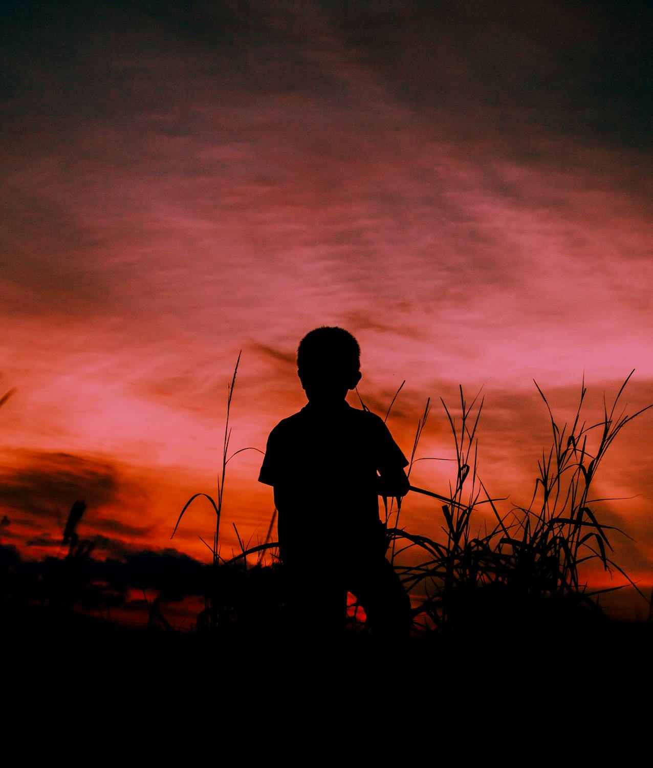 Free Stock Photo Of Boy, Sunset