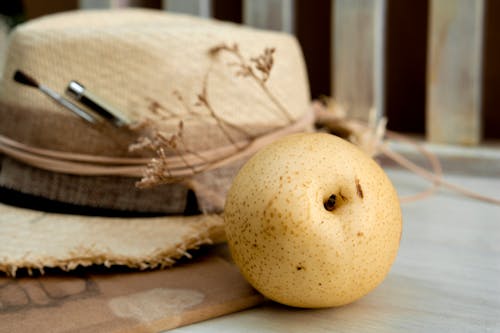 Close-up of Pear and a Hat 